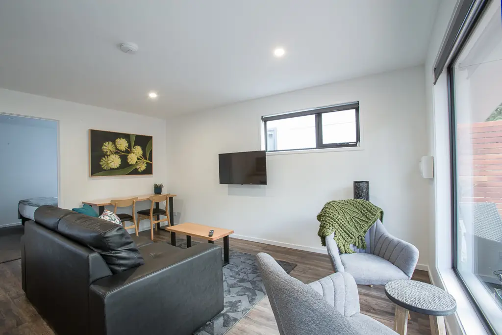 Lounge inside a pod at Mt Field Retreat